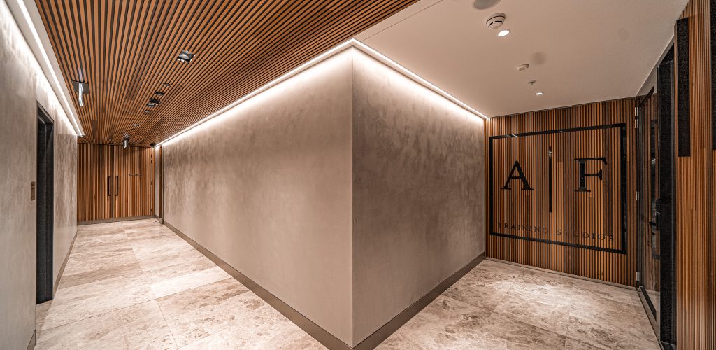 Spotted Gum cladding on inside of building
